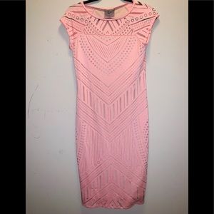 Bold elements pink dress